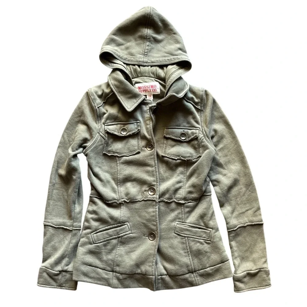 Y2K Mossimo Pea Coat‎ Green Size Medium
